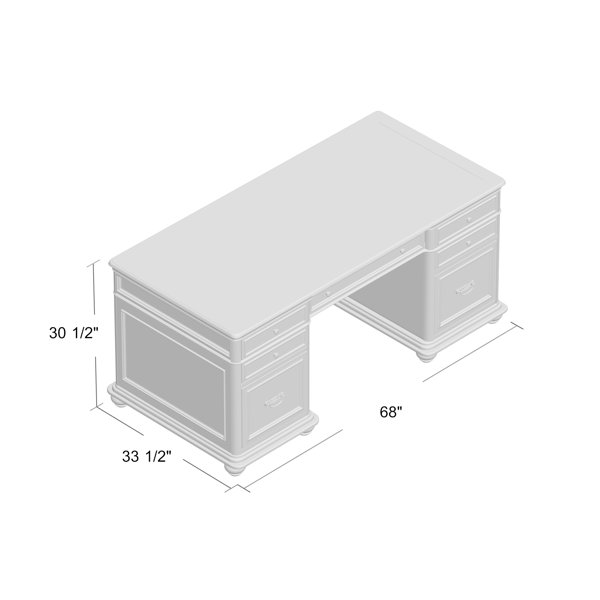 Brampton 68'' Executive Desk & Reviews Birch Lane